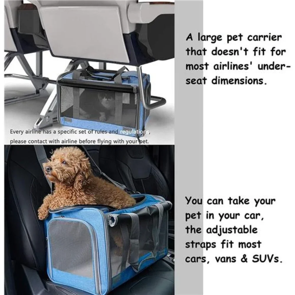 Pet Carrier for Large and Medium Cats, Soft-Sided Pet Carrier for Big Medium